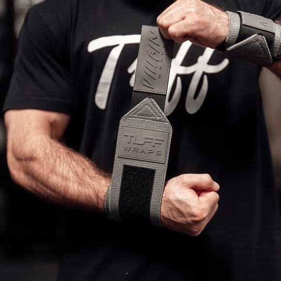 TuffWraps Men's Solid Gray 24" Villain Wrist Wraps - Picture 1 of 9
